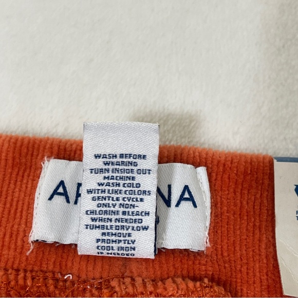 ARIZONA JEAN CO Junior Pants High Rise Flare Soft Corduroy Orange Size Large NWT - Picture 4 of 8